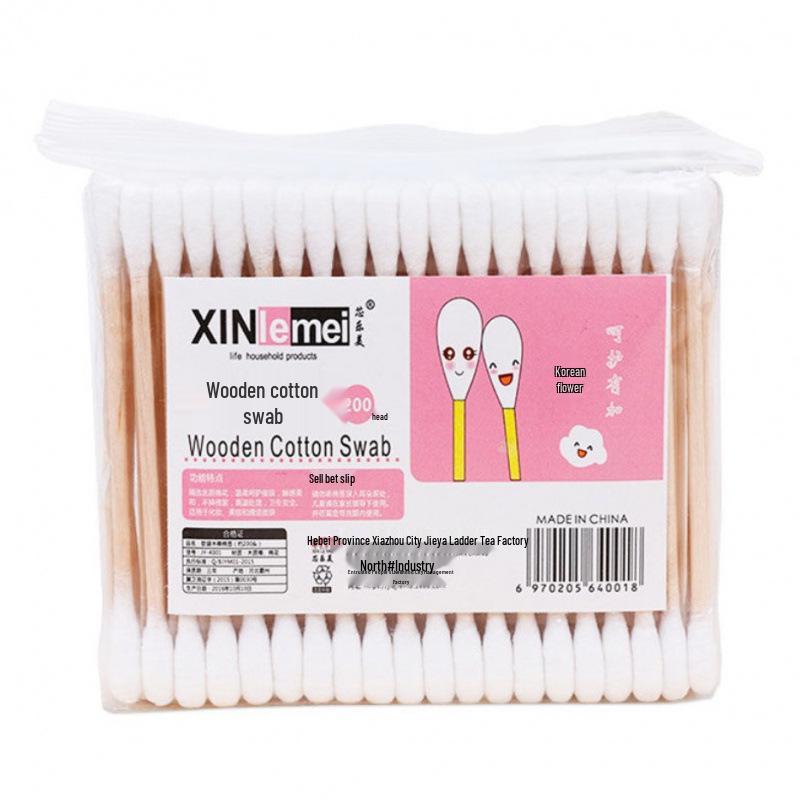 Xinlemei 80-100 Pcs Double-Ended Cotton Swabs for Makeup, Beauty, Lipstick, Hygiene, and Disinfection.