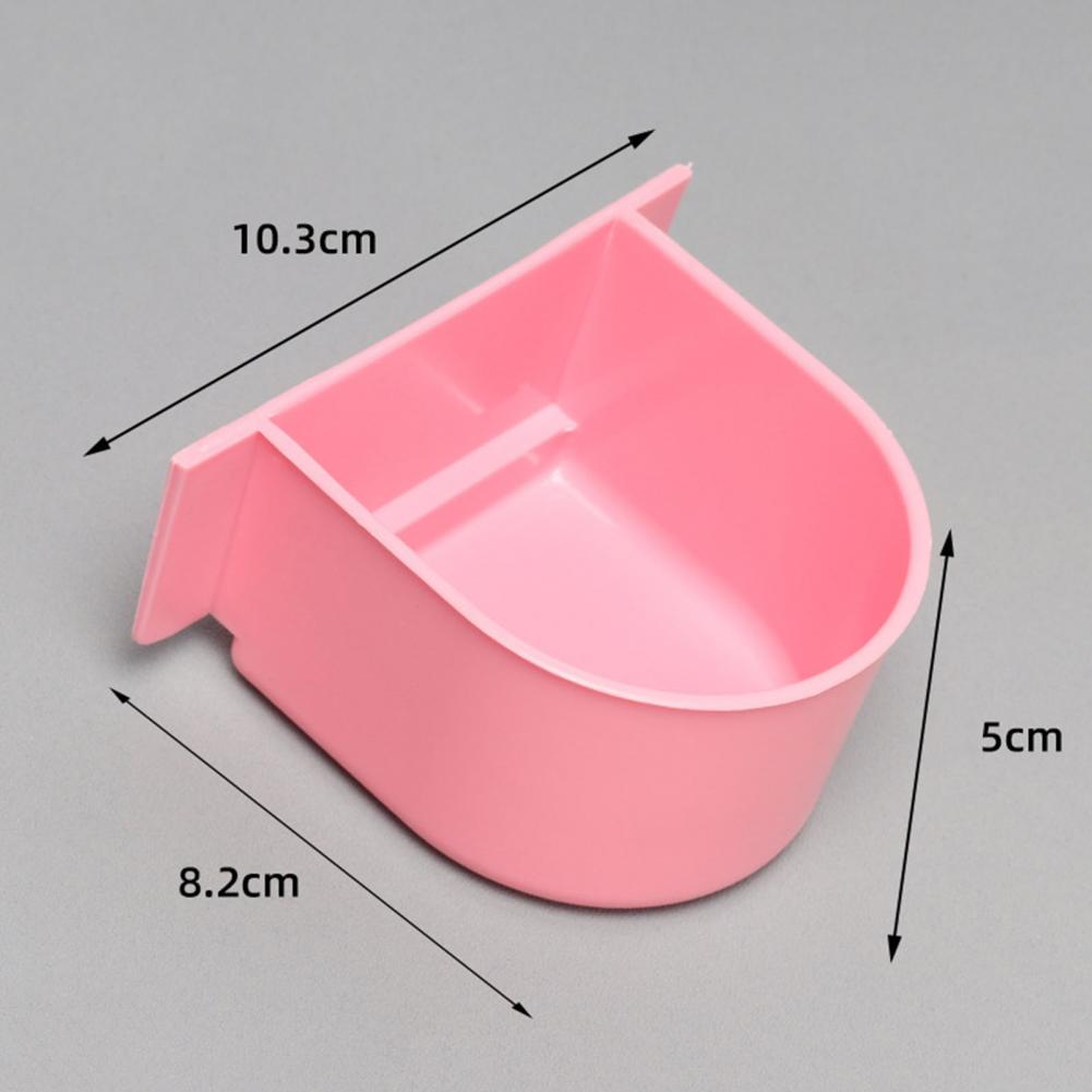 2Pcs Bird Cage Food Boxes Trough Parrot Feeder Hanging Plastic Feeding Cup Cage Food Water Bowl Bird Feeder Pet Accessories