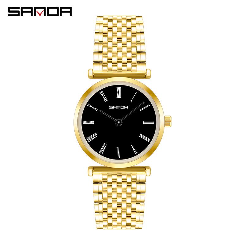 Sanda Waterproof Quartz Watches: Fashionable Unisex Casual and Commuting Couple's Wristwatches