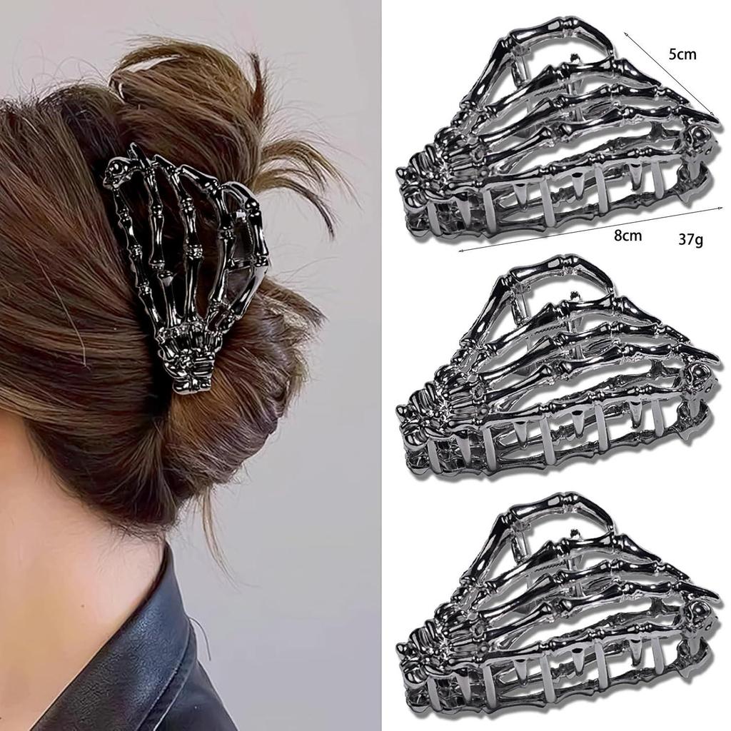 Halloween Bat Claw Clip - Simple Updo Hair Accessory (Dark)