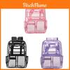 Zaino da Viaggio Riflettente in PVC per Esterno con Tasche Multiple per Escursioni Giornaliere Casual