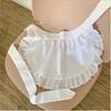 Woman Half Waist Cooking Kitchen Apron Short Lolita Maid Sexy Lace Black White Bib Beauty Flower Coffee Shop Pinafore Home Work
