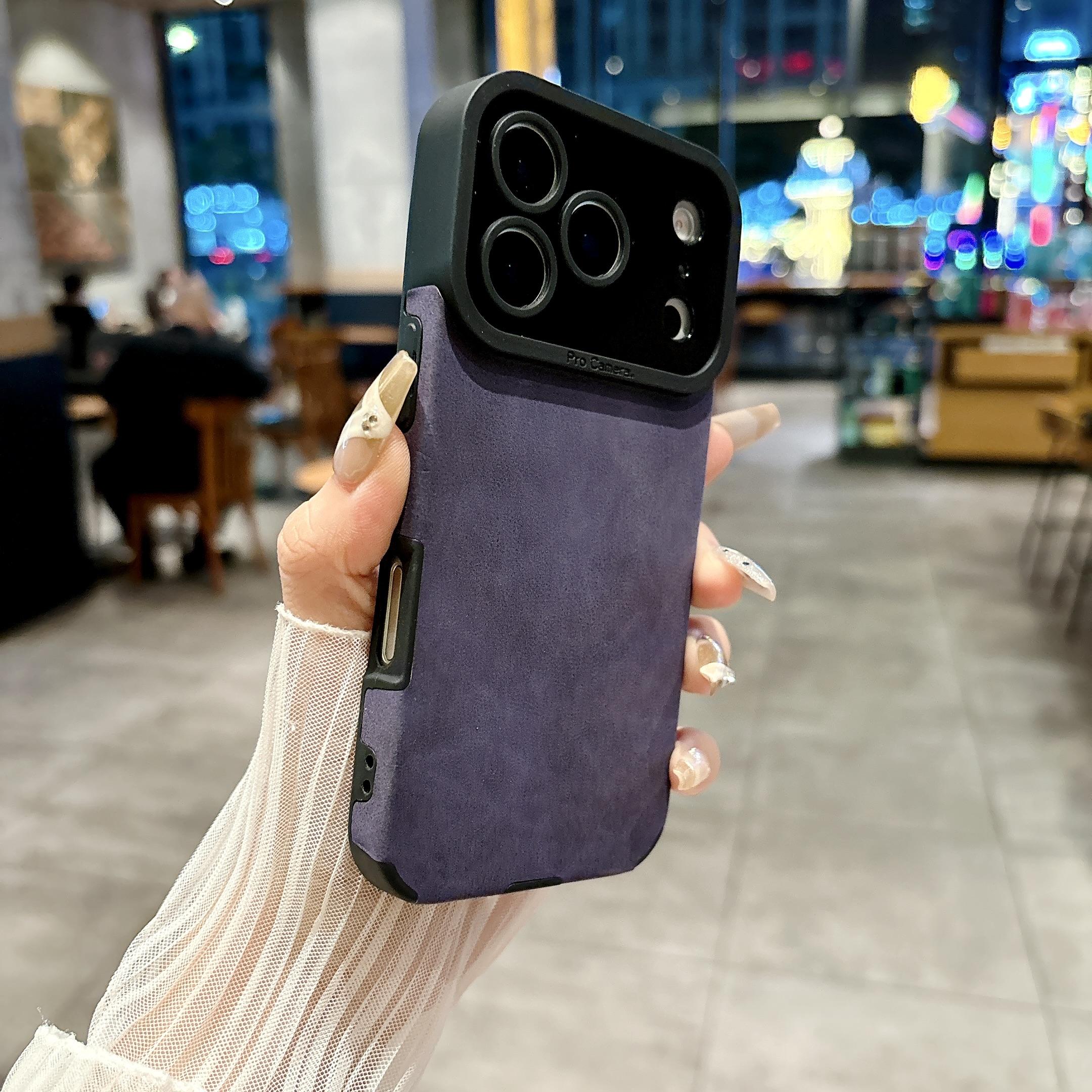 

Suede Fur Leather Matte Protective Case For iPhone 17 Air 16 15 14 13 11 12 Pro X XS XR Max 7 Plus Shockproof Silicone Funda iPhone 14 Pro