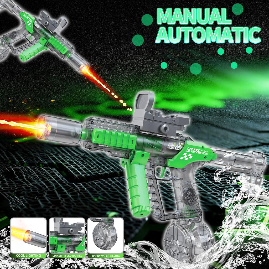 Long Range Shooting Electric Water Gun Toys Children Automatic Sensor Muzzle Flame Squirt Gun Kids Summer Beach Pool Party Toy