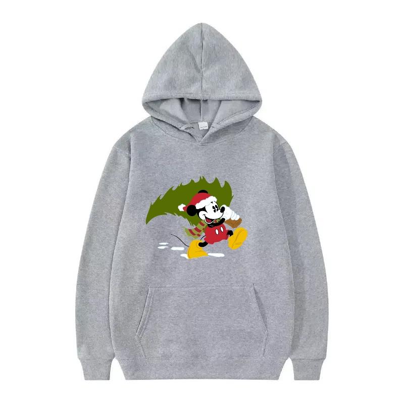 

Disney Mickey Mouse Pattern Woman Fleece Sporty Loose Grey Winter Tops Clothing Pullovers Ladies Cheap Hoodies Men Sweatshirts 3XL