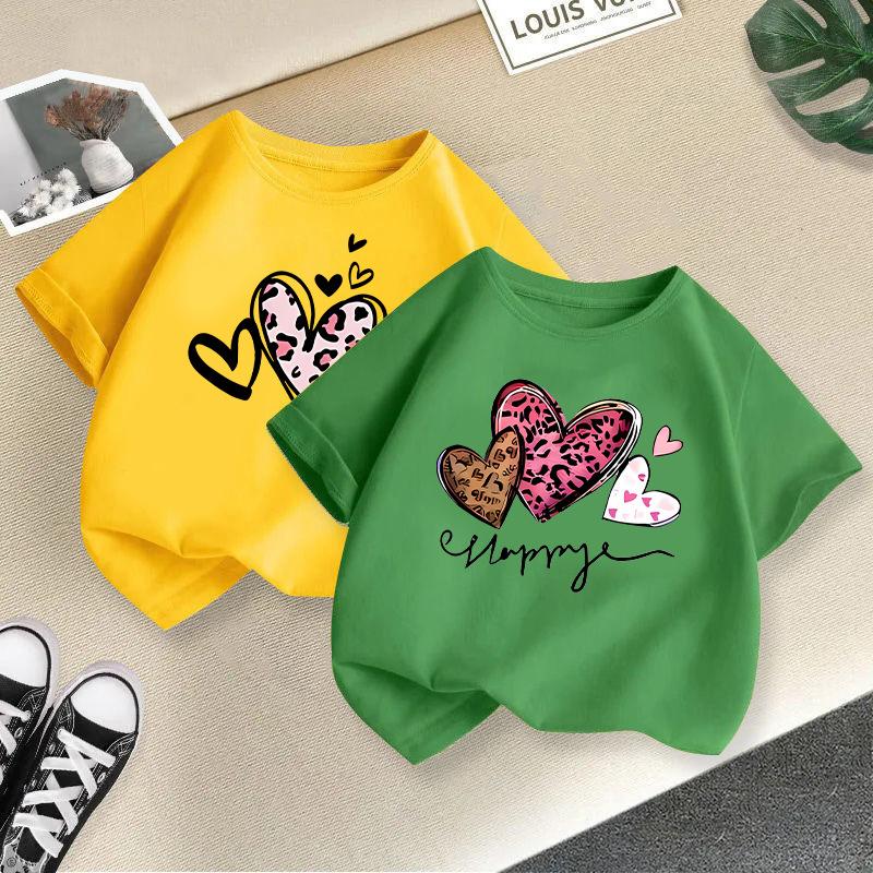 Girls' Fashionable T-shirt For Summer, Children's Casual Top