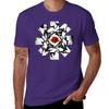 Red Rose On Center T-Shirt Tops Aesthetic Clothing Big and Tall T Shirts for Men