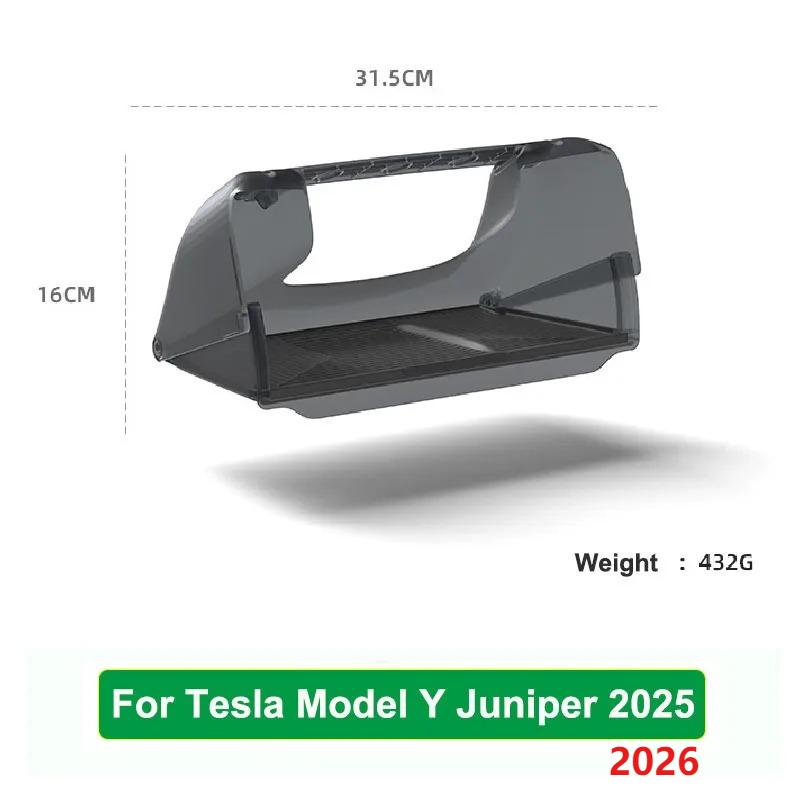 For Tesla Model Y Juniper 2026 Model 3 Highland 2025 Under-Screen Hidden Storage Box Behind Screen Center Console Organizer Case