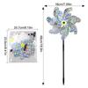 2Pcs Bird Repellent Windmill Practical 7 Leaves Diy Birds Deterrent Windmill Creative Outdoor Garden Lawn Yard Decoration