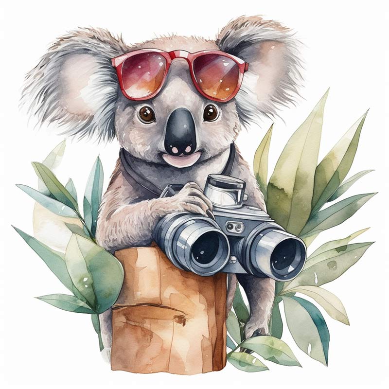 Cute Koala Animal Wall Sticker Baby Kids Room Decoration Mural Self-adhesive Bedroom Home Wallpaper Nursery Decor Transparent Decals M446