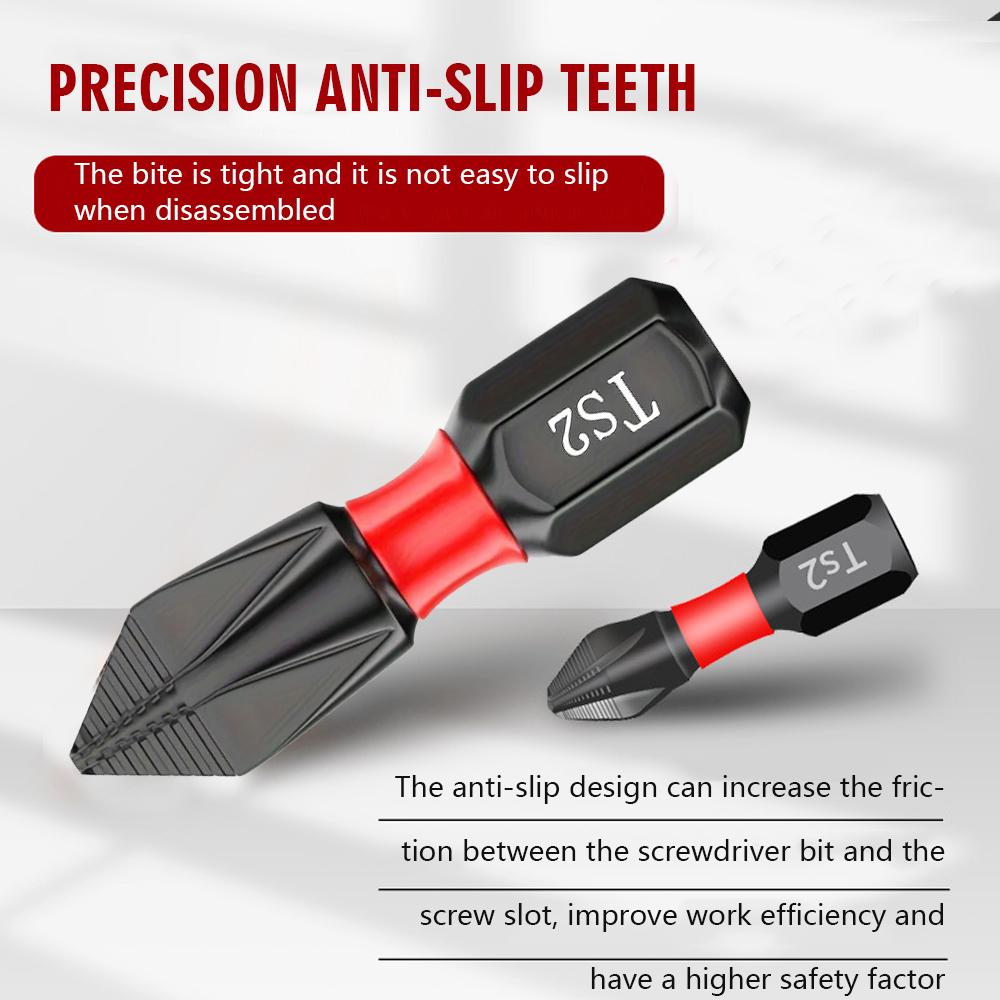 20 Stück Schlagfeste Magnetische Schraubendreherbits - Kurze Kreuzschlitz-Bits Hohe Härte für Elektro-/Handwerkzeuge CR-V Stahl Rutschfest