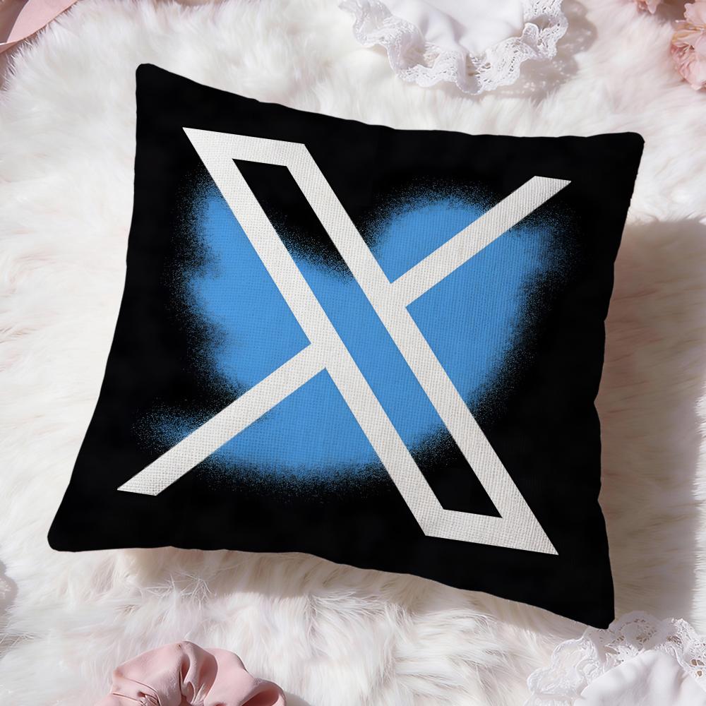 classic logo Twitter Cushion Cover Premium Comfort Reversible Pillow Cove -Two in One Design for Any Room & Car Interior