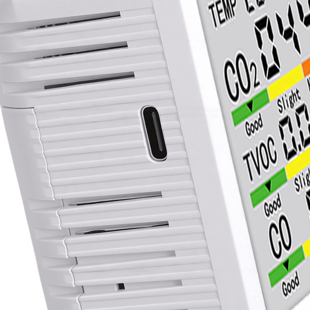 Air Quality Tester LCD Display Portable Air Detector TVOC CO2 Temperature Humidity Test for Home