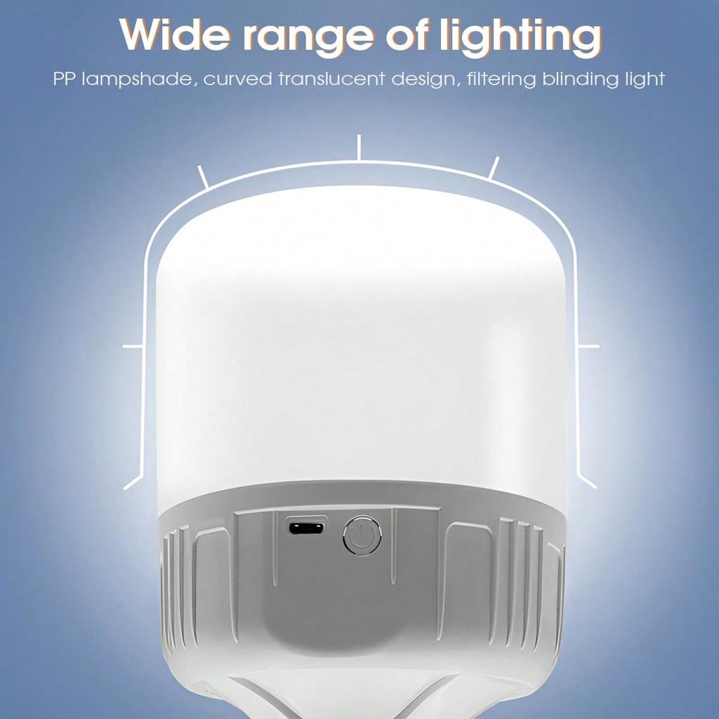 White 1200mAh 3-speed white light USB rechargeable LED hook-type bulb camping lantern power outage emergency light