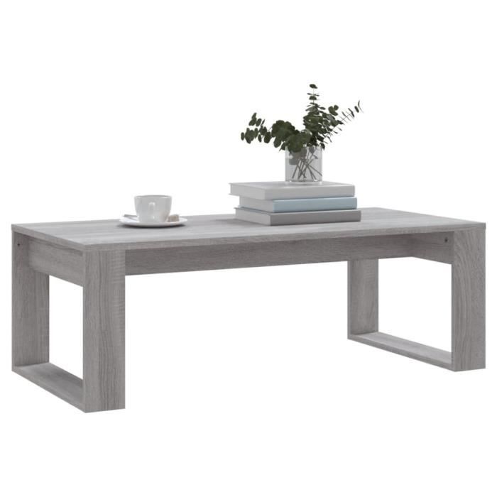 VidaXL Coffee Table Sonoma Grey 102x50x35 Cm Engineered Wood 823364