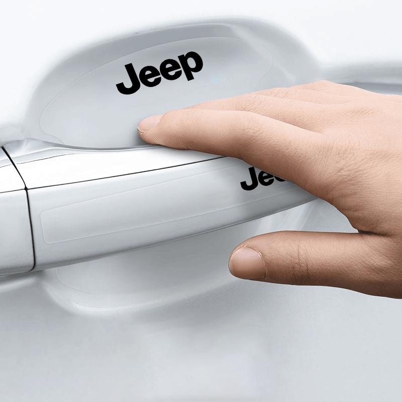 8Pcs TPU Car Door Bowl Anti-scratch Sticker Decals Accessories For Jeep Grand Cherokee Wrangler JK Gladiator Compass Renegade AMX1