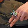 Herren Damen Mini Angelrolle Schmuckset Schnurrad Anhänger Halskette Mode Sportlich Outdoor Angelzubehör Geschenk für Angler