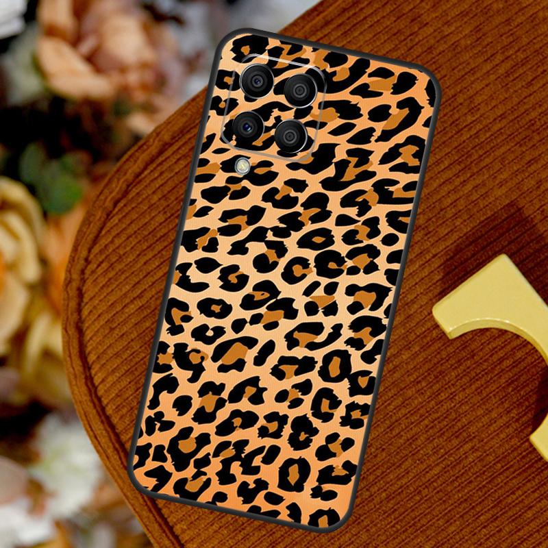 Leopard Print Black Cheetah Pattern For Samsung Galaxy M13 M33 M53 M52 M32 M12 M14 M34 M54 M11 M21 M51 M15 M55 M31s M20 Case