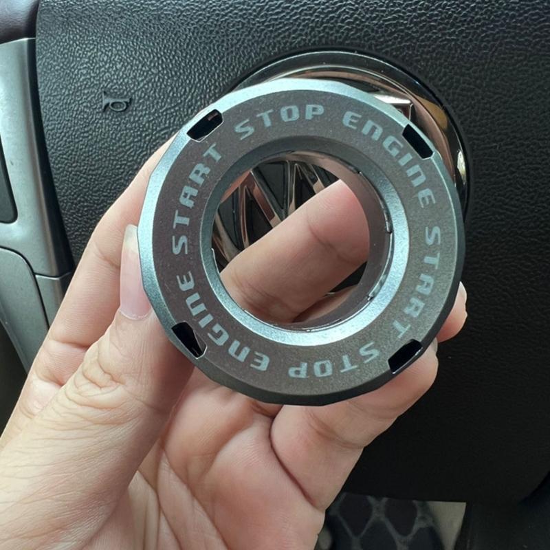 Upgrades Car Engine Start Stop Button Rings ABS Switch Protector Cover for Enhances Safety In Schools Offices & Family