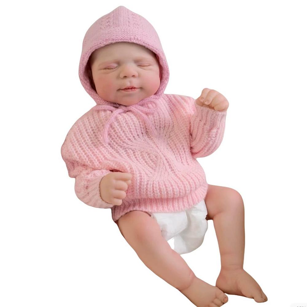 19inch Reborn Baby Doll Pascale 3D Realistic Baby with Soft and Stretchable Features Doll Toy For Gift
