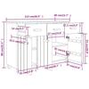 Hamar Sideboard in Light Grey 113 x 40 x 80 cm Solid Pine Wood