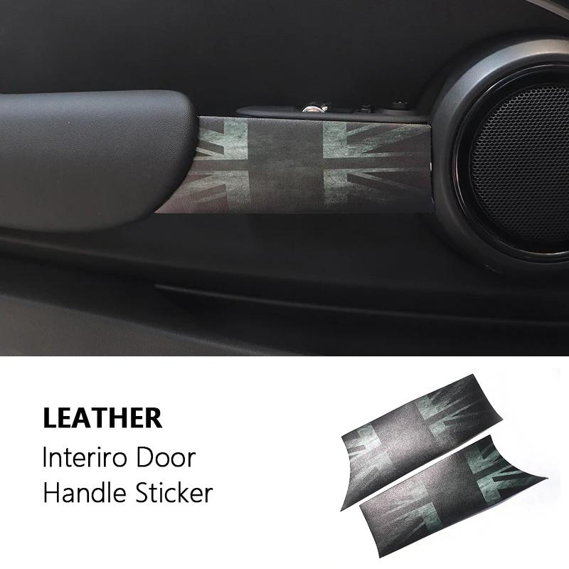 Car Interior Door Handle Knob Leather Sticker For Mini Cooper S F56 F55 R55 R56 R57 R58 R59 Car Interior Stickers Accessories