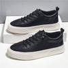Fashion Brand Men's Leather Casual Shoes for Men Slip On Sneaker White Loafers Fashion Flats Sports Shoes Luxury Shoes Chaussure Hommes