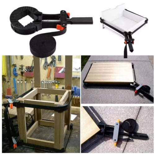 heizi Belt Clamps, Set of 3, Multifunctional Corner Clamps with Adjustable Belts, DIY Tools for Carpentry, Woodworking, Frame Fixing, and Adhesion (4m