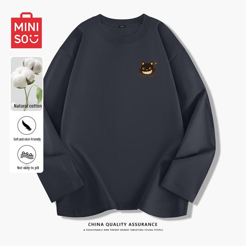 MINISO Unisex Round Neck Long-Sleeve T-Shirt M