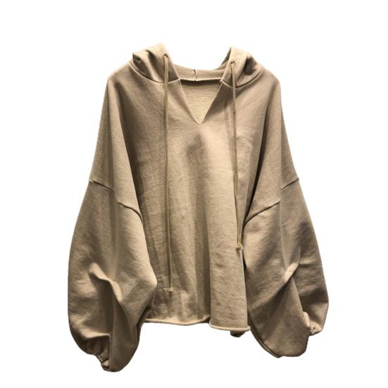 

Однотонное худи с кулиской, осеннее, с рукавами «летучая мышь», с V-образным вырезом, женский свитшот, уличная одежда 2XL хаки