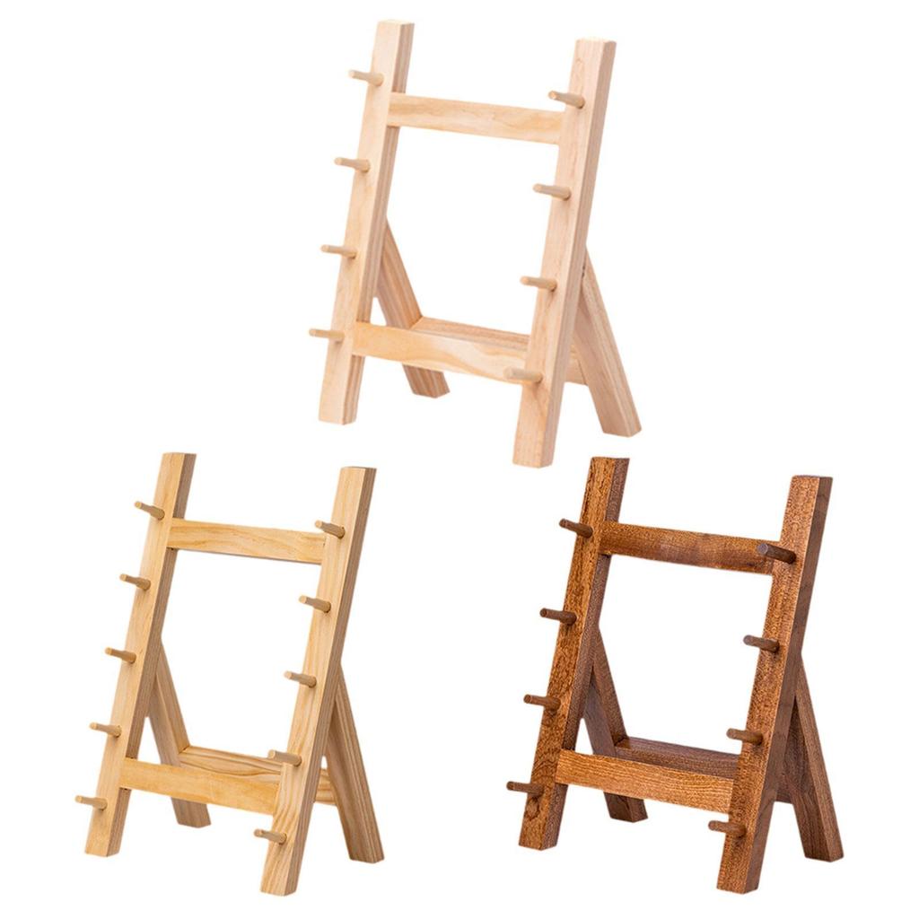 Knife Storage Rack Wood Knife Display Stand Knife Organizer Rack for Home Decoration Desktop Cuisine Shop Collection Cabinets