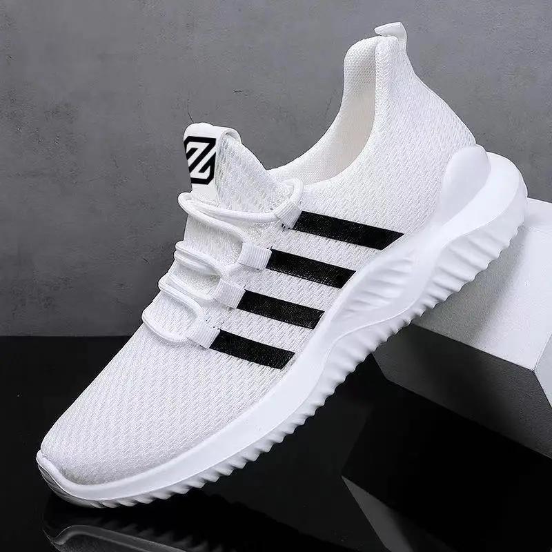 NEW Spring Breathable Sports Running Shoes, Men's White Shoes, Fashionable and Trendy Casual Shoes, Foreign Trade Men's Shoes