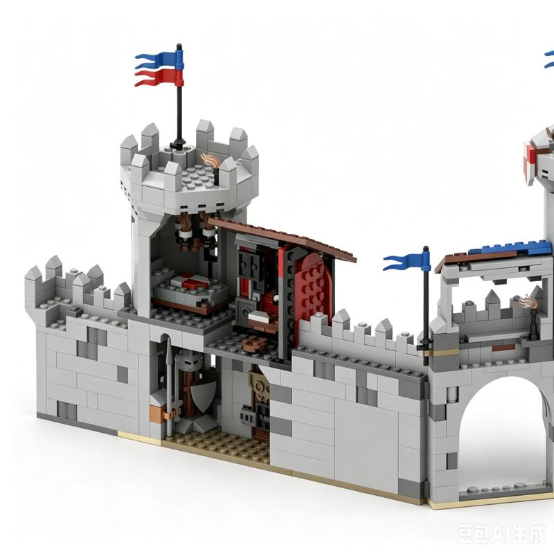1303PCS Horse Knight Town Square MOC Model Alternate Build For Creator 31168 Building Blocks Custom Puzzle DIY Assembly