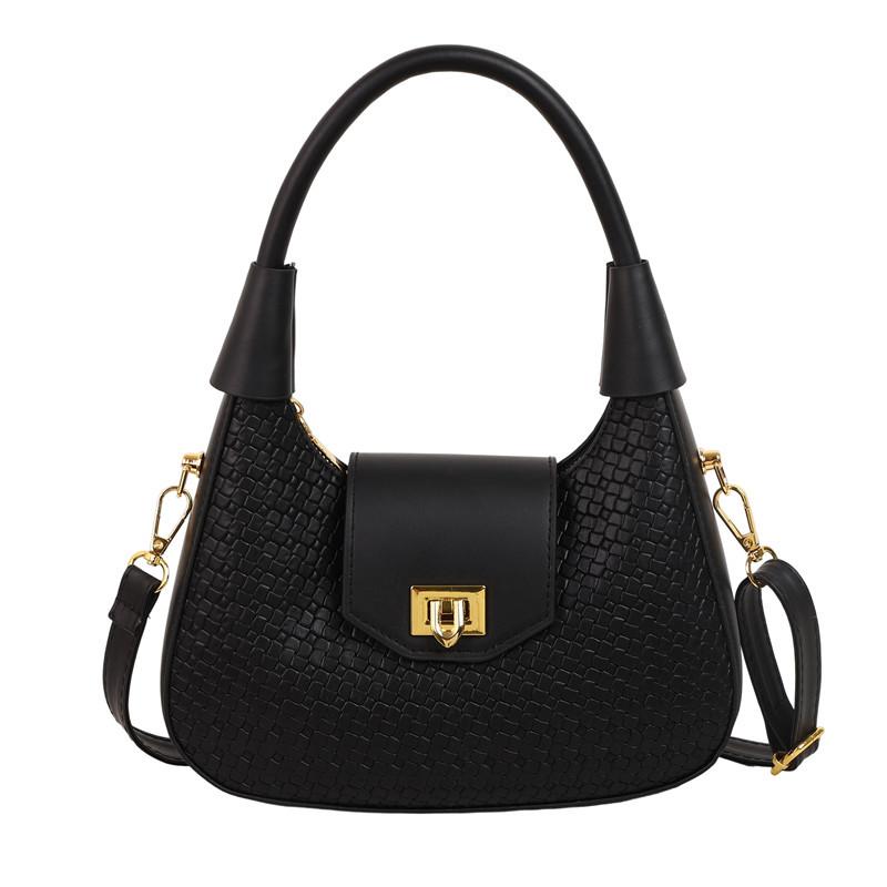 Весна новая французская текстура наплечная сумка-мессенджер женская модная портативная женская ручная сумка сумка-мессенджер на цепочке чёрный