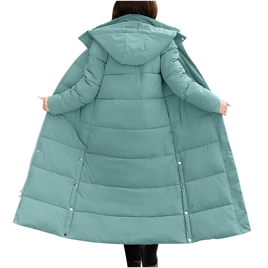 Women's Fashion Leisure Winter New Cotton-padded Jacket Slim Lengthened Thick Cotton-padded Jacket