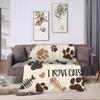 Whimsical Reading Cat Flannel Blanket Winter  Warm Throw Blanket for Students Bedroom Funny Bedspread Sofa Bed Cover