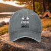 French Slogan Printed Washed Baseball Cap for Unisex  Women  Casual Golf Outdoor Daily Wear
