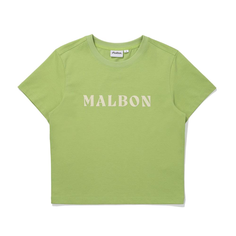 MALBON GOLF New Bucket Crop Round T-Shirt Light Green (Woman)