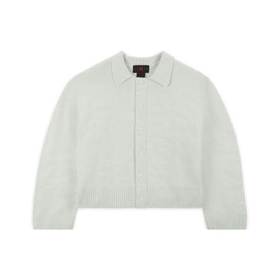 Jordan XJ Balvin FW23 Co-Branded Cardigan-Pullover aus reiner Wolle, Unisex-Oberteile, Mint FJ6146-394