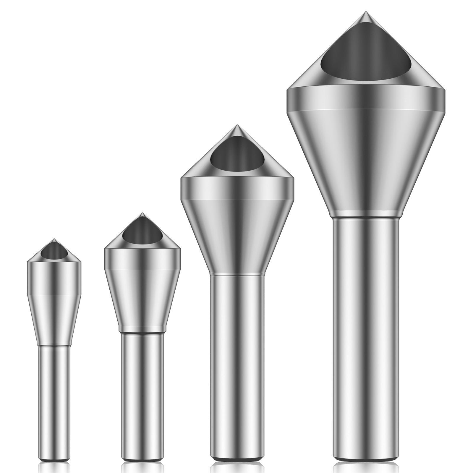 

Набор из 4 сверл для снятия фаски, 90 градусов, стальные сверла с зенковкой, отверстия 2-20 мм, фреза для снятия заусенцев с круглым хвостовиком