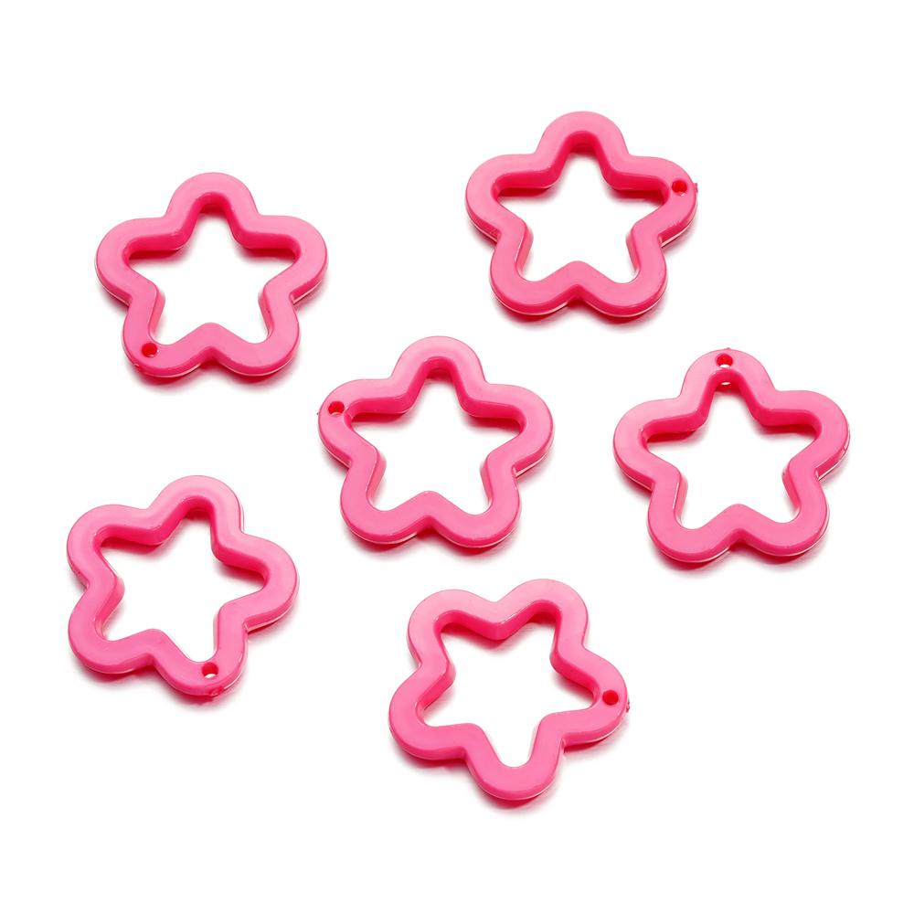 10Pcs/Lot Colorful Acrylic Five-Pointed Star Loose Pendent For DIY Necklace Bracelet Jewelry Making Accessories Supplies