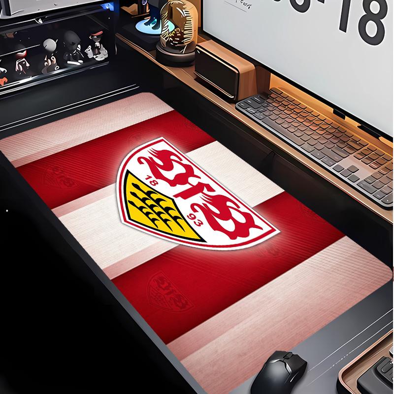 VfB Stuttgart Fußballmuster Mauspads Nicht?Rutschfestes Gummi-Basis Gaming-Mauspad Für Schreibtisch Büro Zuhause