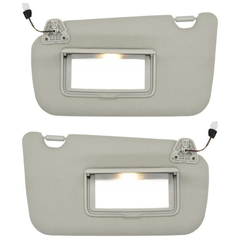 Car Sun Visor for Nissan Sentra 2013-, 96401-3SG8A, Beige/Grey with Cable & Vanity Mirror, Front Side Sun Shade Replacement
