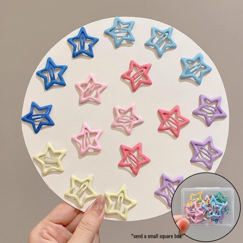 Y2K Dopamine Color Pentagram Small Hair Clip for Women & Kids - Cute Bangs & Side Hair Accessory