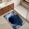 Absorbent Bath Mat Non-Slip Entryway Rugs Quick-Dry 3D Visual Abyss Design Bathroom Rugs for Kitchen Home Front Door Inside