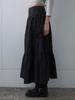Gijun Shirring Full Skirt Black