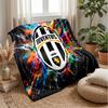Coperta a tema Juventus FC Morbida coperta in flanella Coperta morbida tipo plaid Coperta accogliente per divano e letto per arredamento domestico