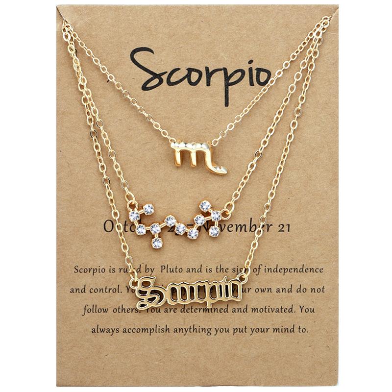 

3 шт. Універсальні водонепроникні намиста з 12 знаками зодіаку для жінок, дівчат, вишукані намиста-підвіски з темпераментом, подарунки