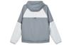 Nike Puffer Jackets Men's Gray Hooded Moderate Patchwork Puffer Jacket DD6858-084