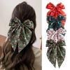 New Christmas Ribbon Hair Spring Clip Festive Atmosphere Cute Hair Tie Hair Ring Hair Accessory Hair Clip